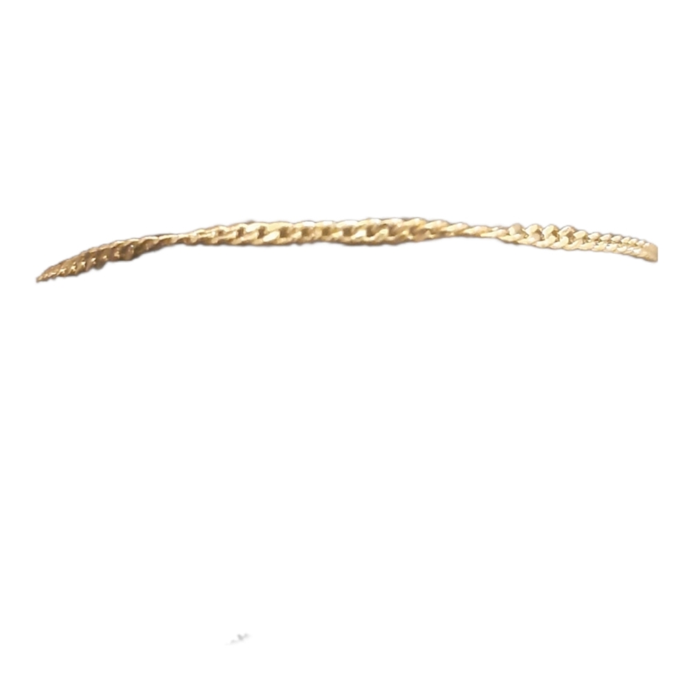 14k gold plated twist chain style bracelet lobster style clasp